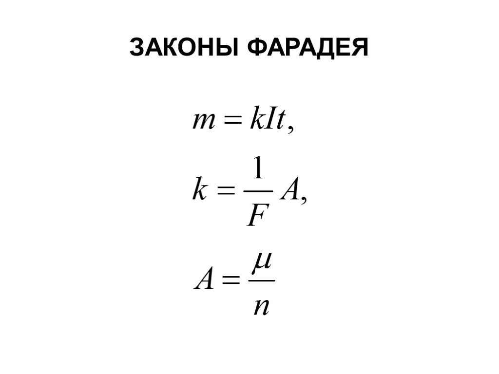 ЗАКОНЫ ФАРАДЕЯ